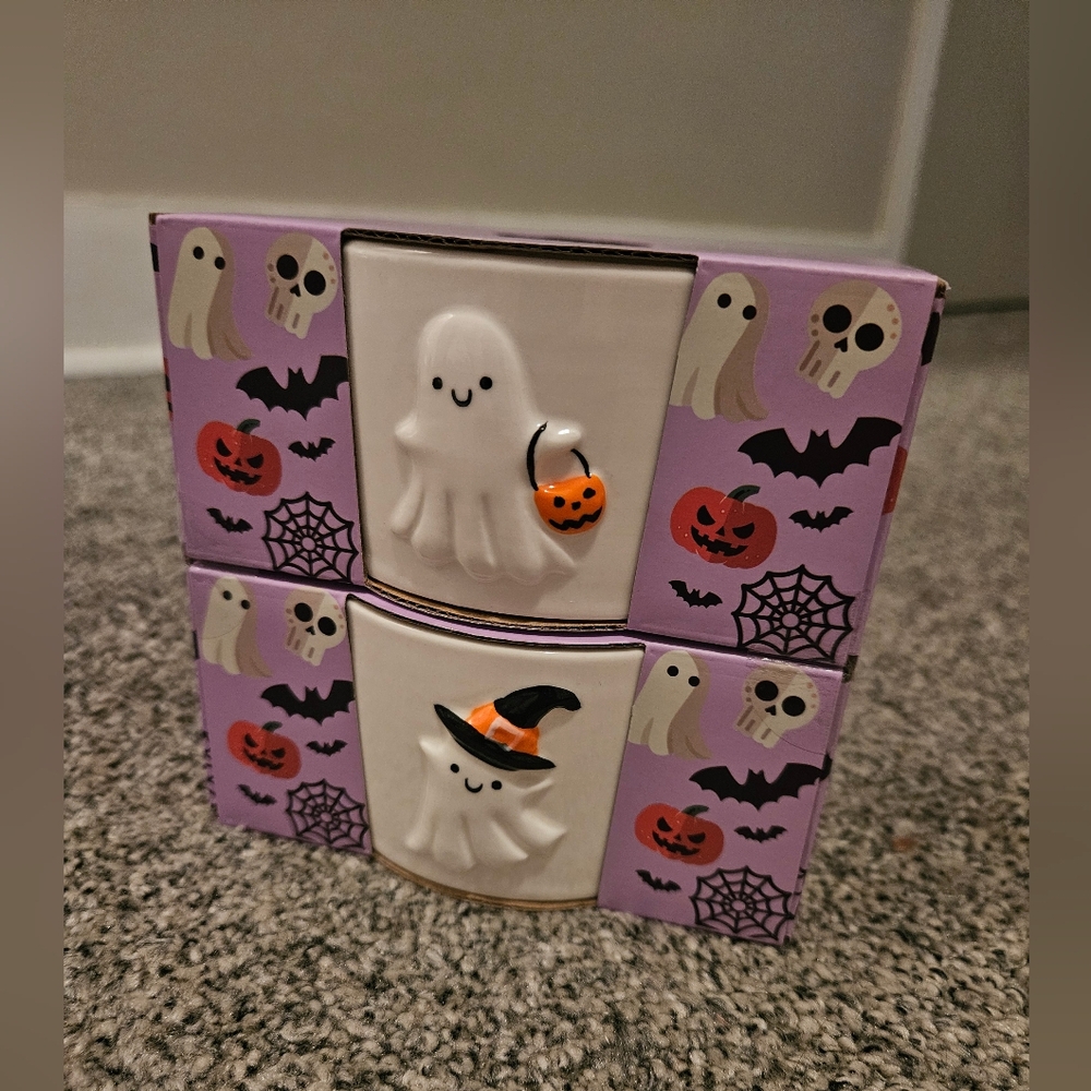 Halloween Ghost Ramekins Baking Cooking Set Of 2